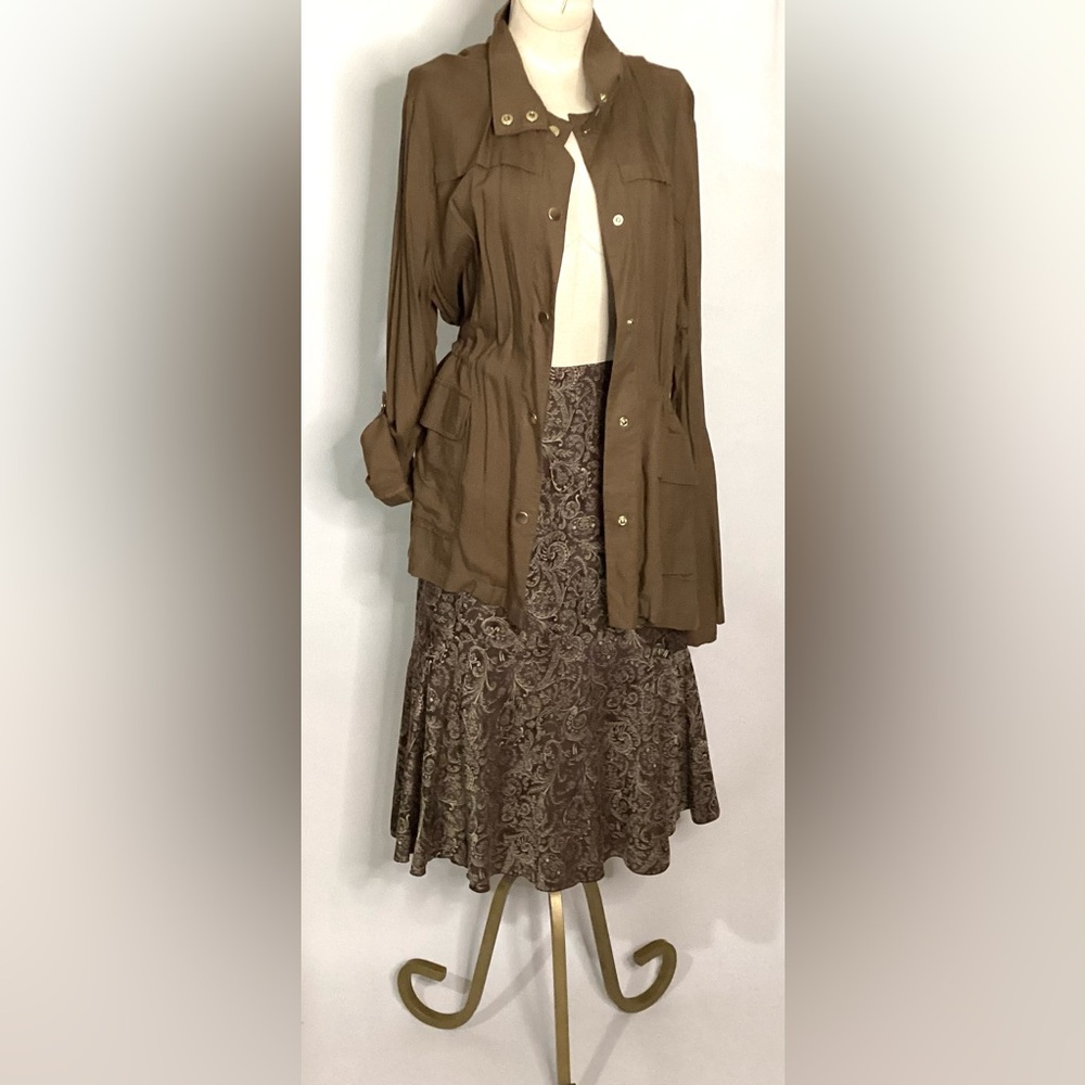 Ideology Brown Paisley Style Skirt - Picture 6 of 6